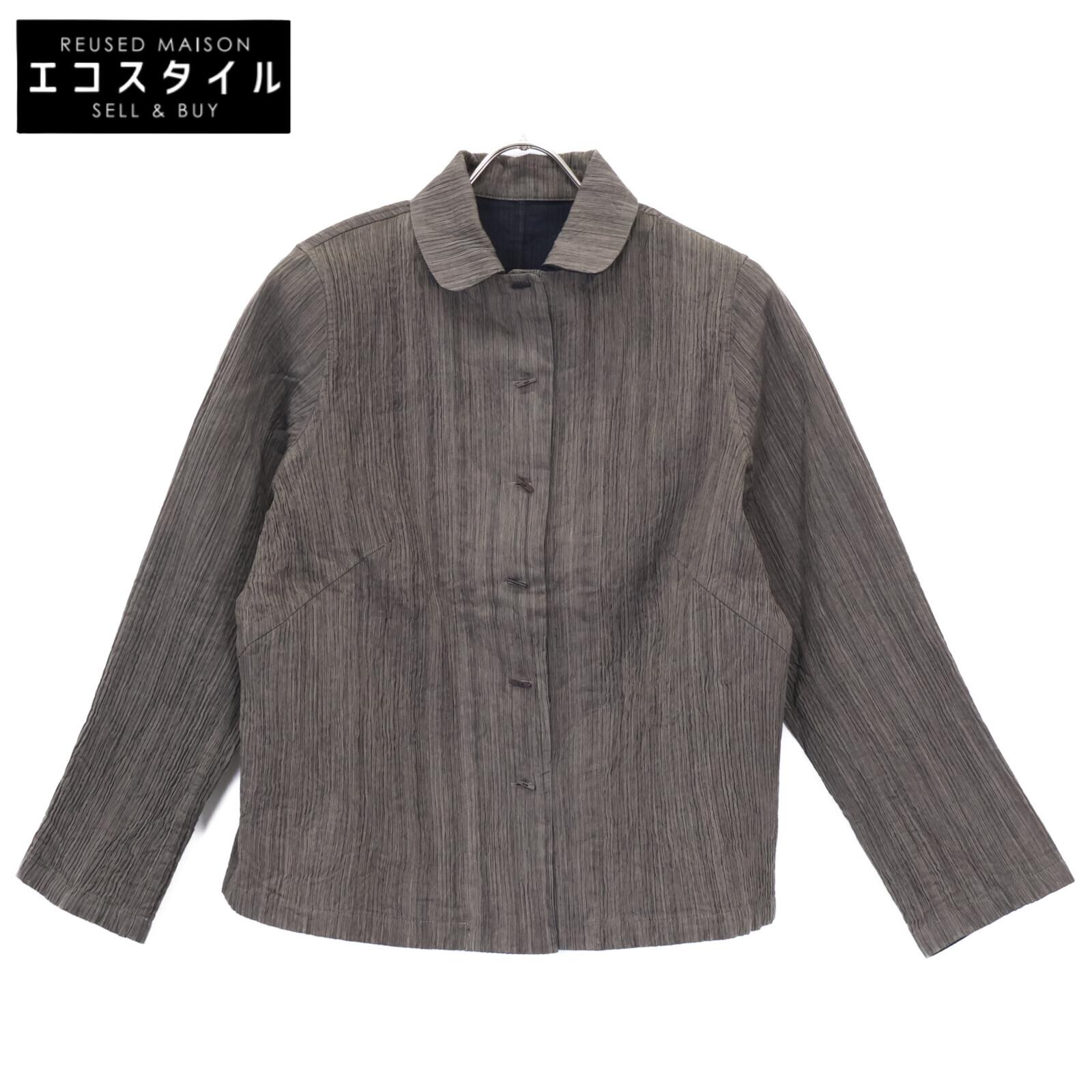 

PJC KAZUKO ONISHI Brown cotton silk shrunken reversible jacket Jacket M BrownUsed