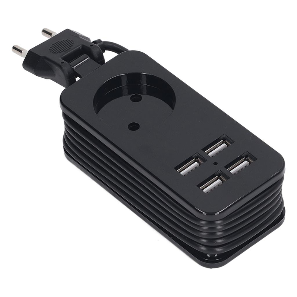 Power Strip 1200W 10A Fireproof  Adapter with 4 USB Port for Smartphones Tablet