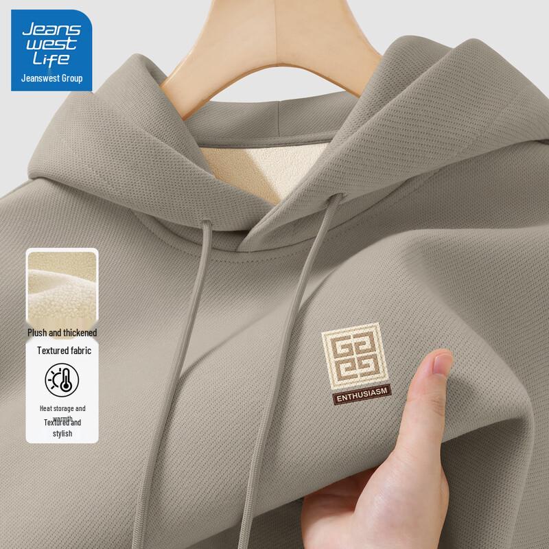 

Jeanswest Life Men s Fleece-Lined Hooded Pullover Sweatshirt M (170cm)