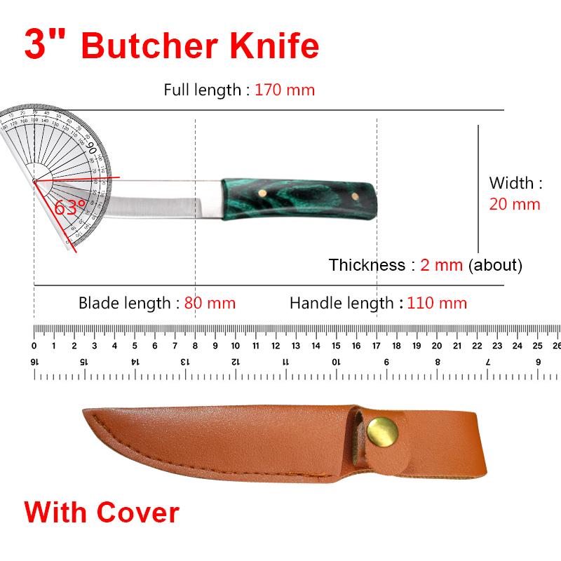 

Boning Butcher Knife BBQ Slicing Fish Fruit Steak Knife Plastic Handle Kitchen Knives Hand Forge Utility Knife Chef Cleaver Tool