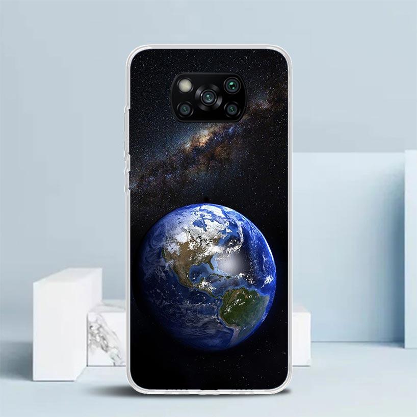 Earth Stars Space Phone Case For Xiaomi Poco F7 Ultra X5 X6 X7 Pro M7 Redmi 15C 15 13C 13 12C 12 10C 10 10A 9 9C 9A 9T Cover Poc