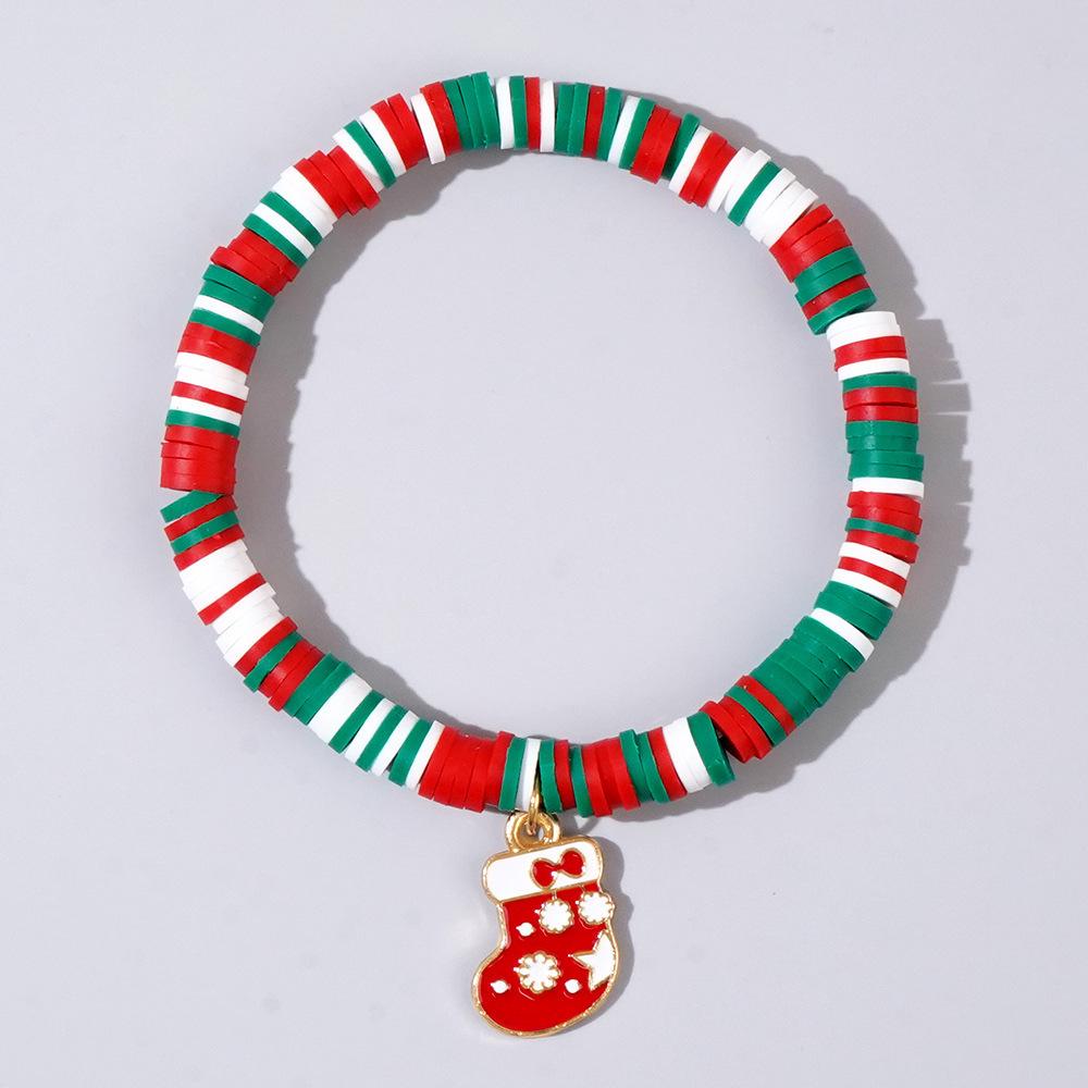 Women's Handmade Colorful Polymer Clay & Copper Bead Bracelet Set - Christmas Gift