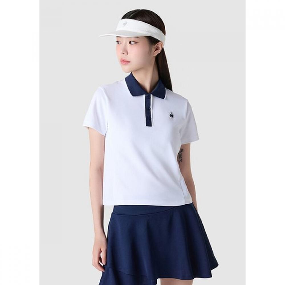Le Coq SporTif Women S Polo T ShirT Regular fiT Color Block whT   qq122TTS31 WHT white/90 M