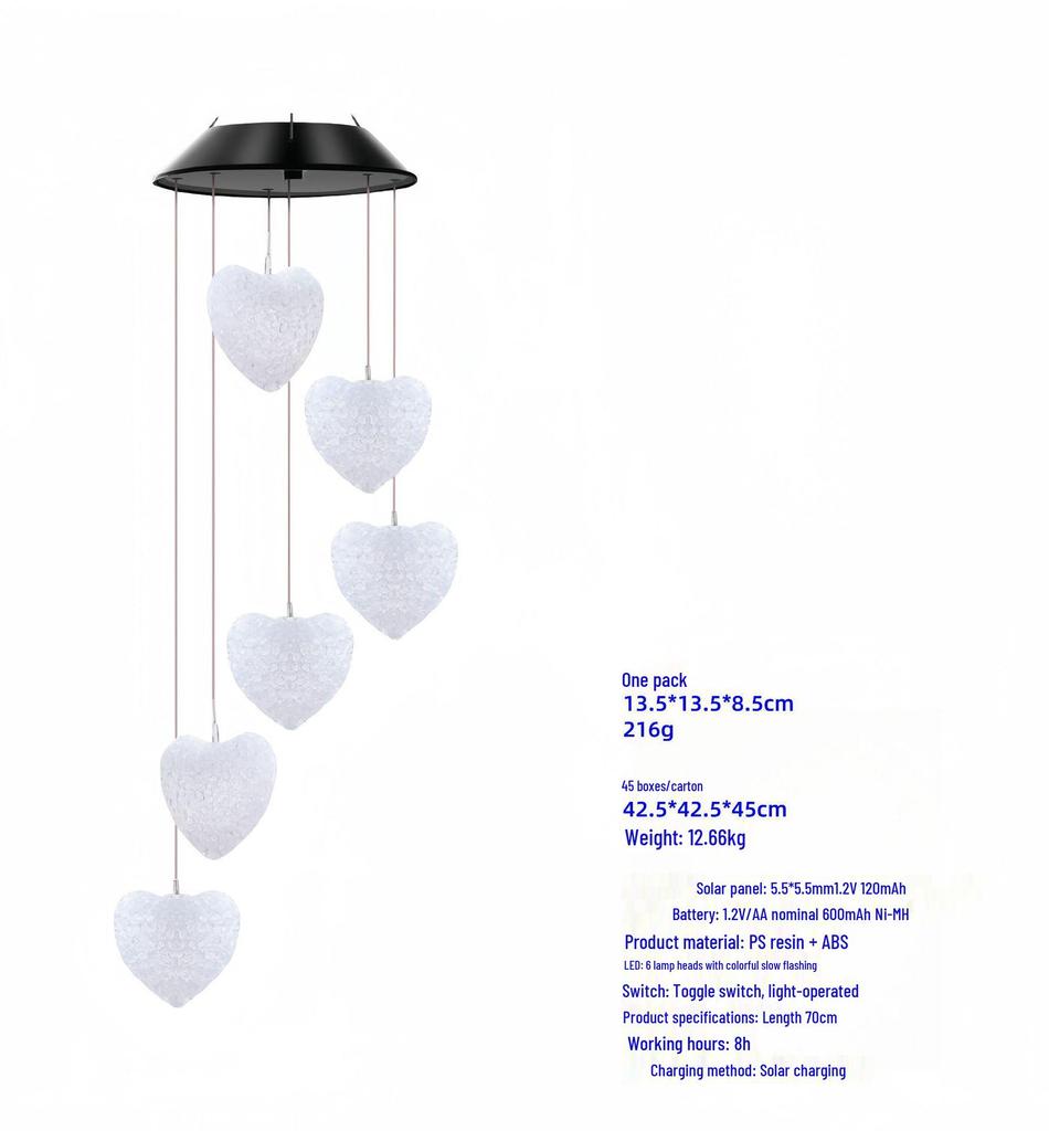 Solar-Powered LED Moroccan Mirror Ball Wind Chime Light