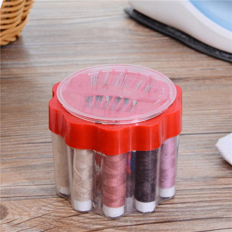 Needle and Thread Set Korea Portable Household Sewing Box Sewing Kit Paper Ruler Threading Device Thimble Sewing Tool Set