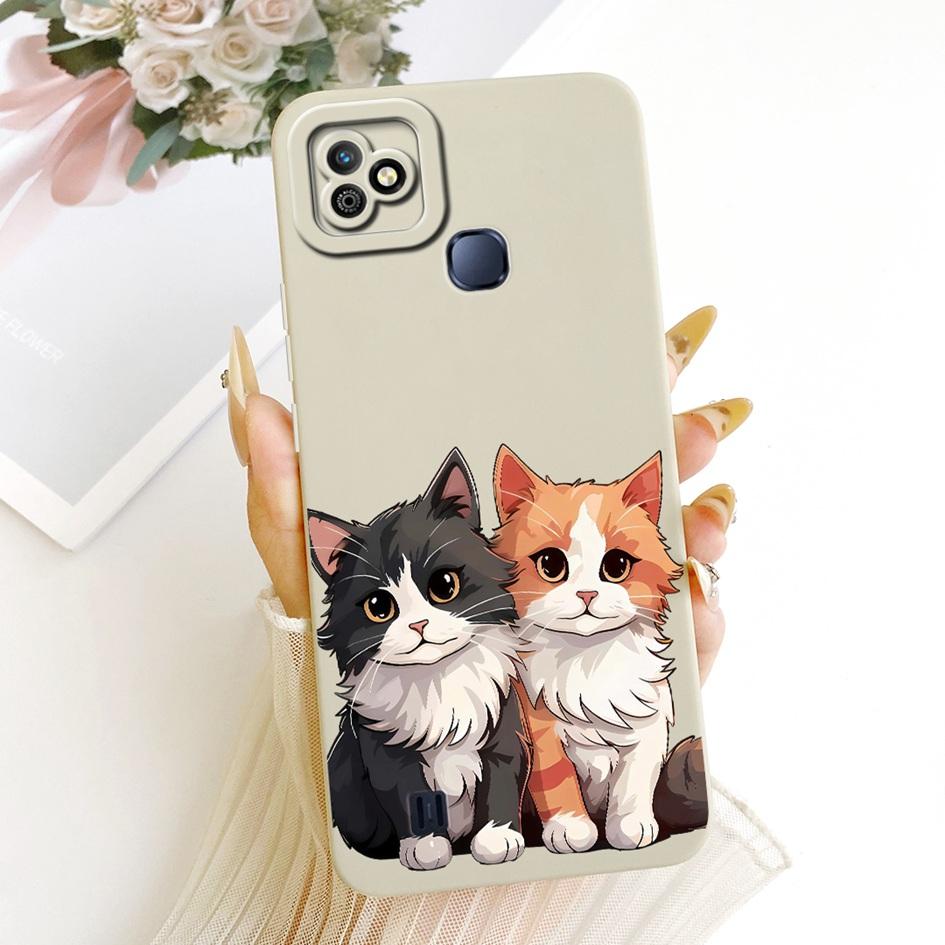For Infinix Smart HD 2021 Case Cute Cartoon Cat Back Cover Candy Painted Soft Silicone Phone Shell For Infinix SmartHD 2021 Capa