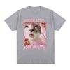 Freak Level Infinite Funny Cat Meme T-shirt Kitten Lover Gift Men Women Short Sleeve T-shirts Casual Cotton Oversized Tee Shirt