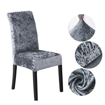 Velvet Chair Covers Solid Color Desk Seat Protector Seat Slipcovers For Hotel Banquet Wedding Universal Size Housse De Chaise