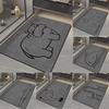 Diatom Mud Bathroom Mat Line Art Cartoon Animal Pattern Quick Dry Absorbent Rug Non Slip Toilet Door Mat Hippo Giraffe Crocodile