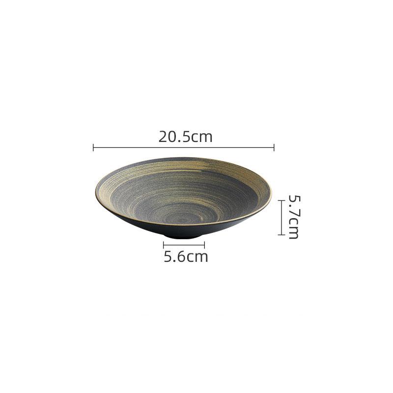 Retro Hand-painted Ceramic Small Foot Salad Bowl Dessert Bowl Pasta Bowl Fruit Bowls Restaurant Creative Specialty Tableware