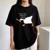 Untitled Goose Games Peace Was Never An Option Women T-Shirt  Short Sleeve Summer Funny Casual Shirts Graphic Clothing Tees