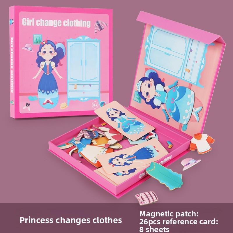 Wooden Magnetic Dress Up Puzzle For Kids With Character And Profession Themes For Early Learning Development