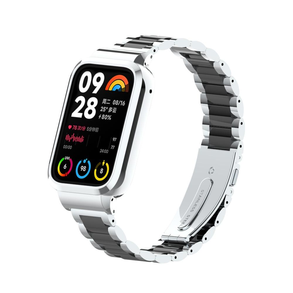 Für Xiaomi Mi Band 8 Pro Edelstahl-Uhrenarmband Metallarmband Gehäuse Schutzhülle für mi band 8 pro Armband Schutzabdeckung Rahmen