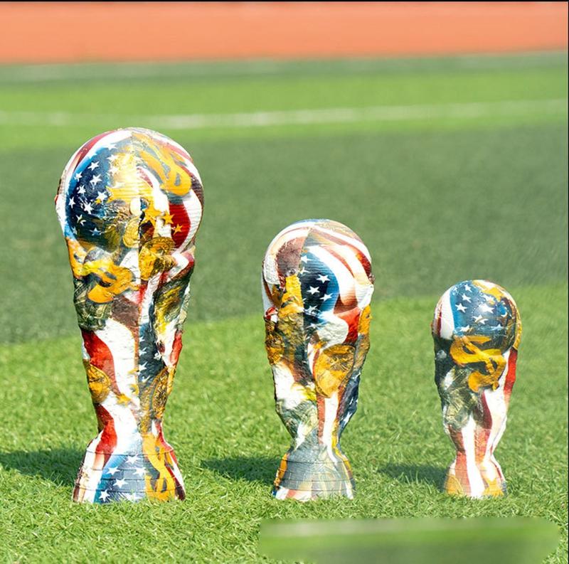 2026 USA Canada Mexico Soccer Tournament Trophy Replica Resin Trophy Decor Soccer Championship Memorabilia Gift for Fans