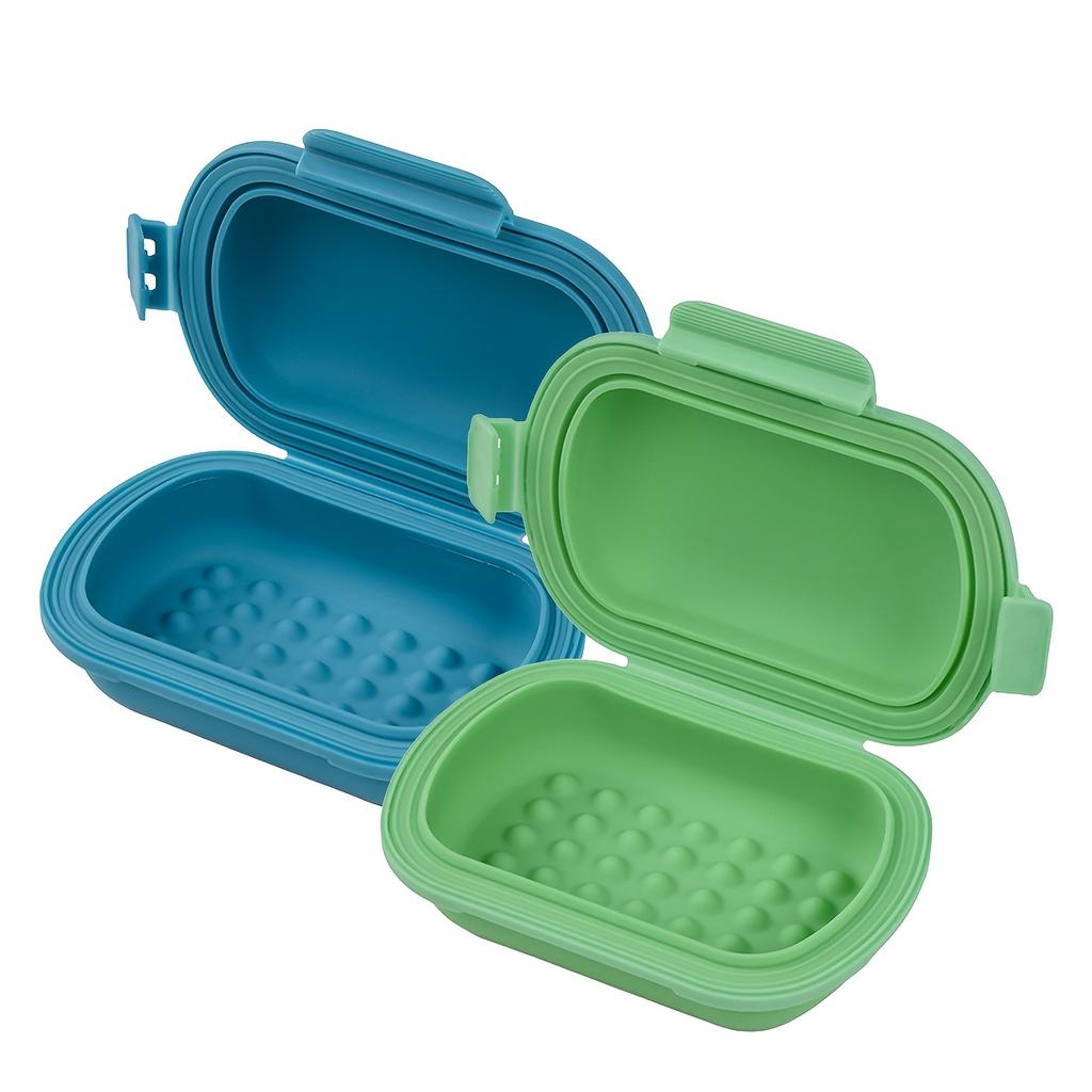 1-2pcs Travel Soap Box Material Leak-Proof Design for Bathroom & Outdoor Use