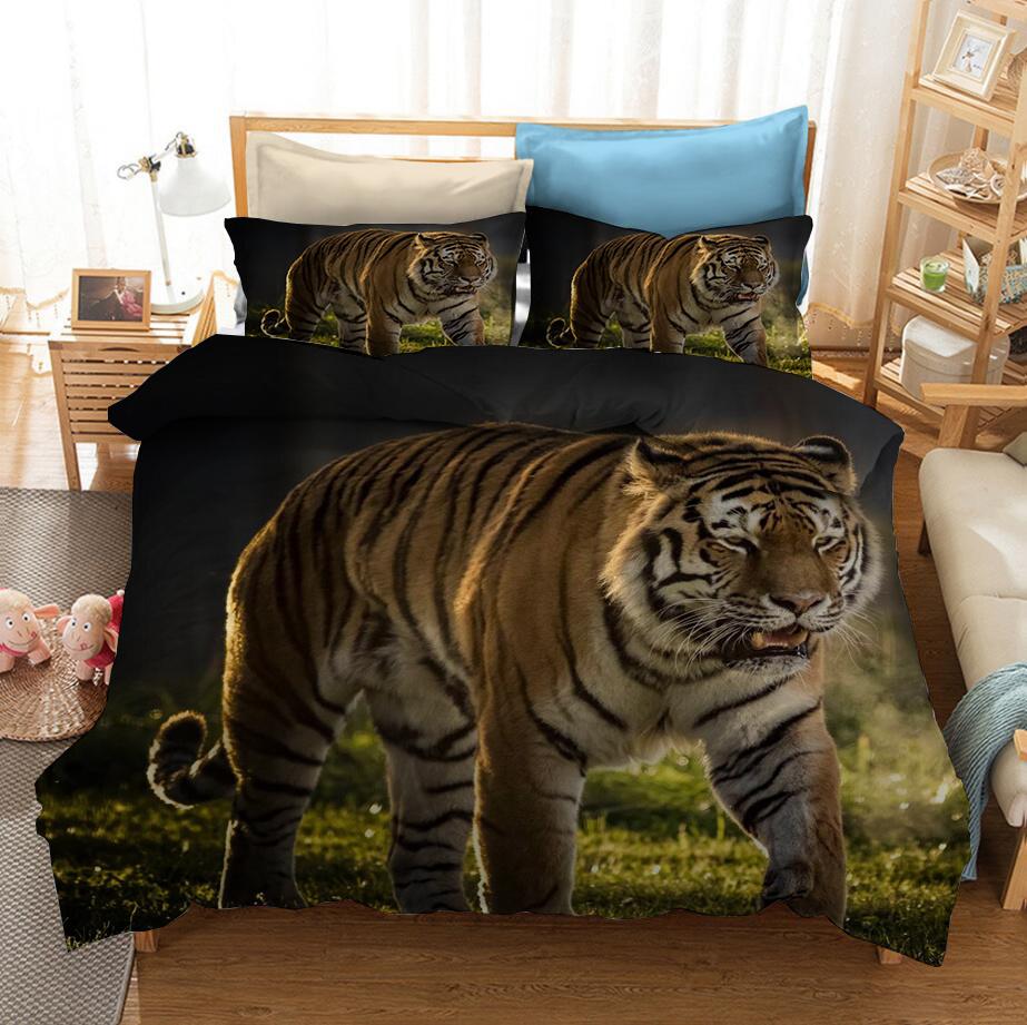 3D Fashion Digital Printing Tiger Bedding Set Children Bed Linen Set Animal Bed Duvet Cover Set Twin For Adults Boys King Size