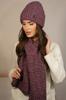 Winter Set Hat with Scarf Color Burgundy Kamea - Cosmos