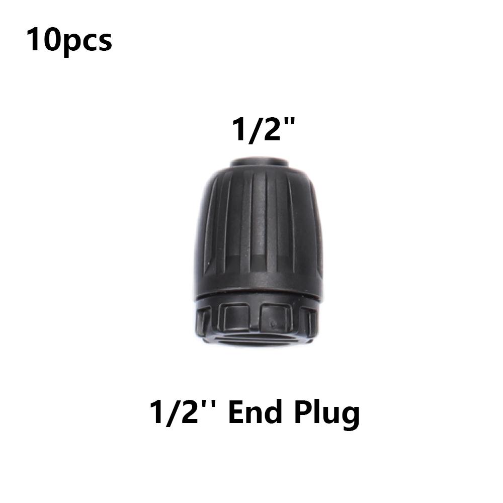 

10шт 1/2 дюйма до 1/4 дюйма трубные ирригационные фитинги для (1/2 внутренний диаметр x 0,60 -0,63 внешний диаметр) 16 мм капельная трубка, запертый зазубренный соединитель 1/2