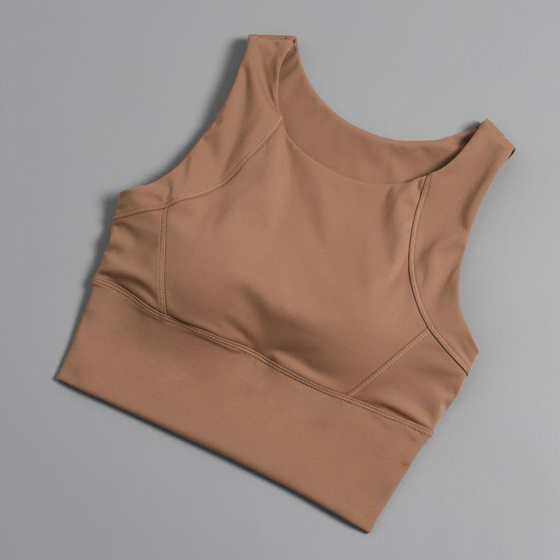 

Костюм для бадминтона и тенниса Спортивный костюм Женский Летняя мода Бег Фитнес Пузырчатый бюстгальтер Одежда для йоги Быстросохнущая Короткая юбка Bra Cocoa M