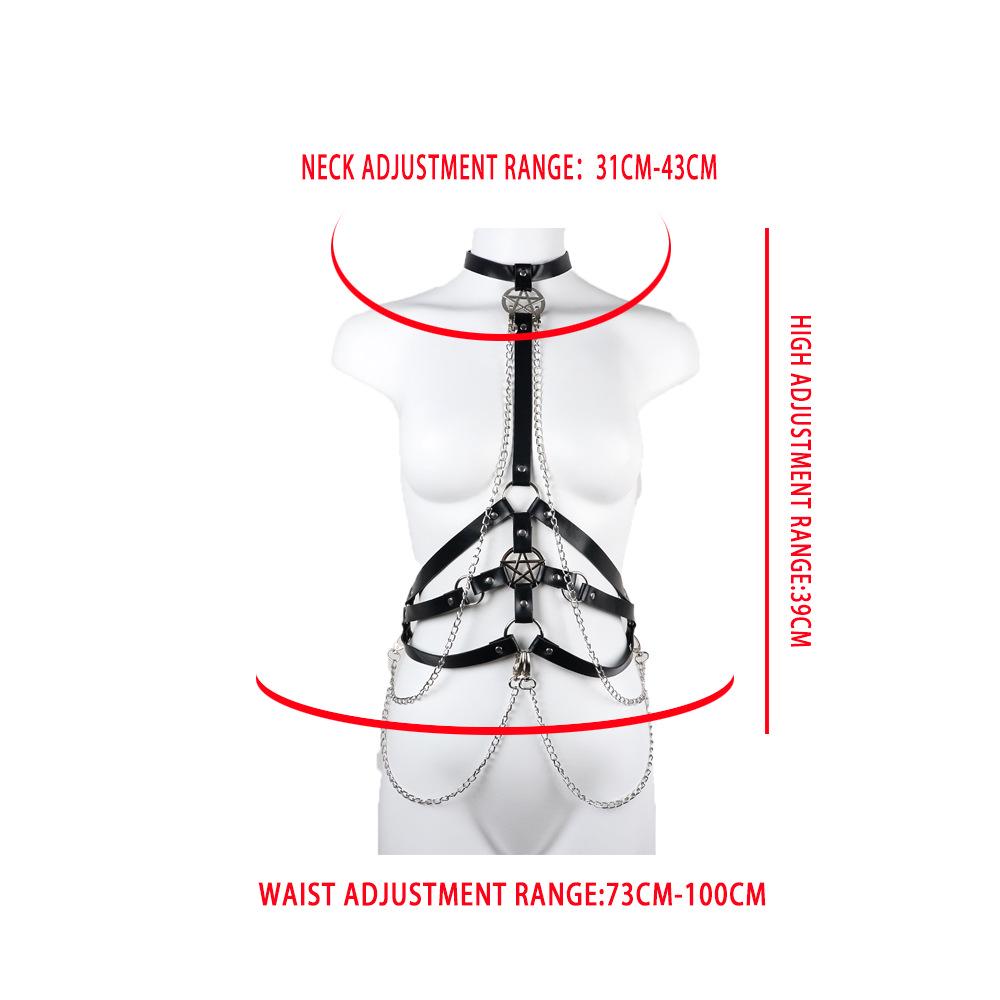 Damska kamizelka ze skóry PU w stylu Harajuku na jedno ramię, z sznurowanym designem podkreślającym talię
