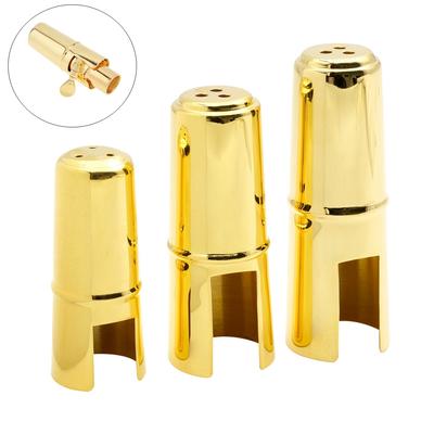Tappo per bocchino per sassofono alto / soprano / tenore universale in ottone placcato oro Tappo protettivo per bocchino per sax in metallo