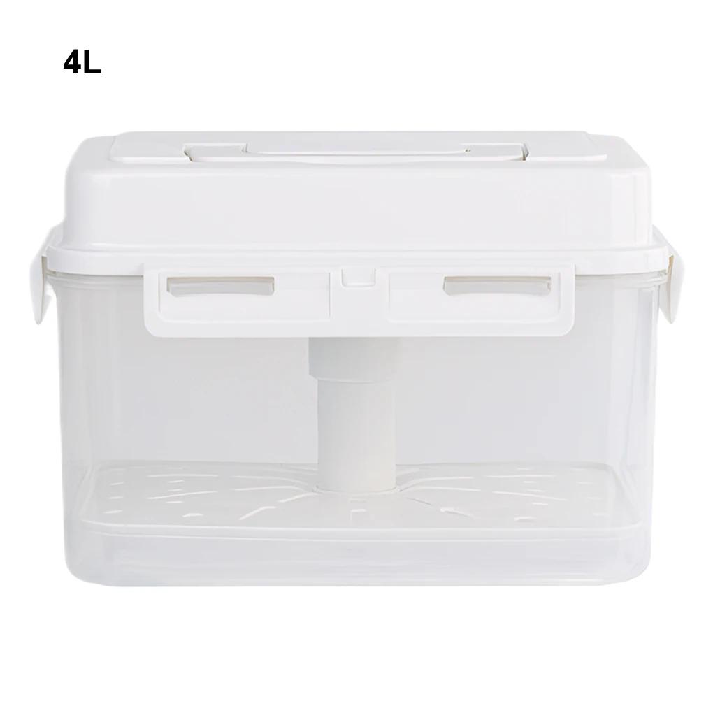 4/5L Pickle Jar with Press Plate Leakproof Kitchen Organizer Bins For Gherkin Sauerkraut Olive And Kimchi Storage Container