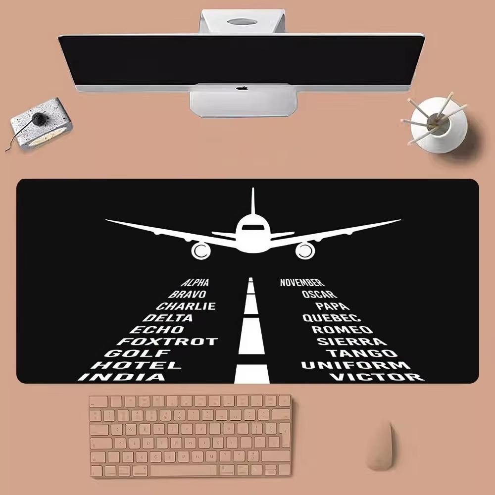 Airplane Sunset Mouse Pad Waterproof Nonslip Desk Mat for Gaming Office