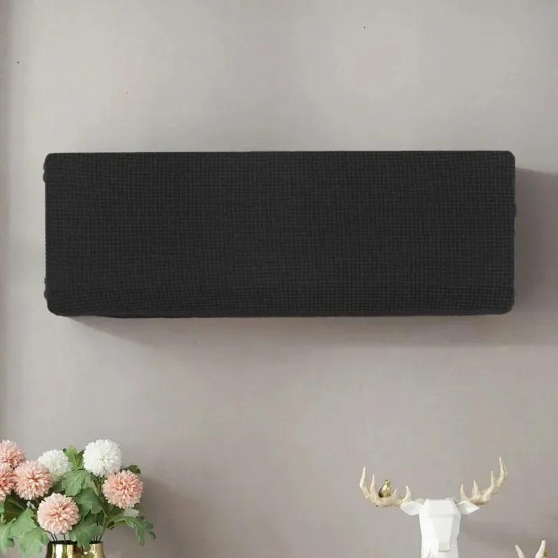 1pc Air Conditioner Cover Home Decor Soft Easy Cleaning Cover Elastic Dust Cover for Wall Mounted Units Split Indoor Covers чёрный