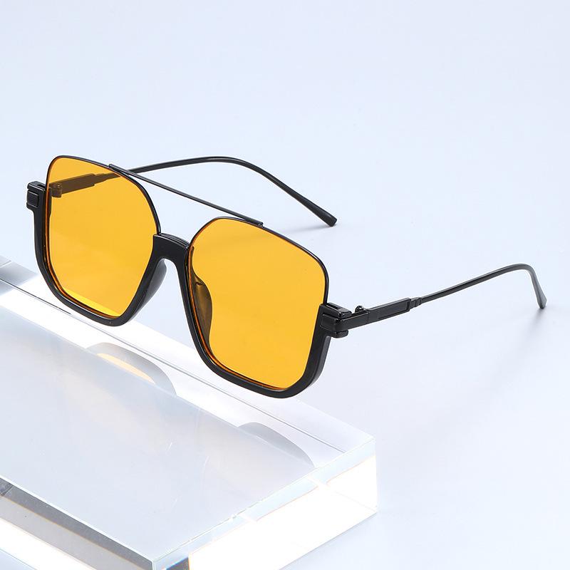 Retro Double Bridge Anti-Blue Light Oversized Women s Sunglasses