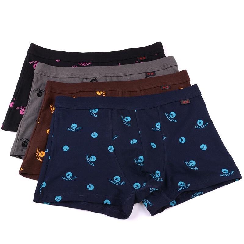 LangSha Men's Pure Cotton Boxer Briefs