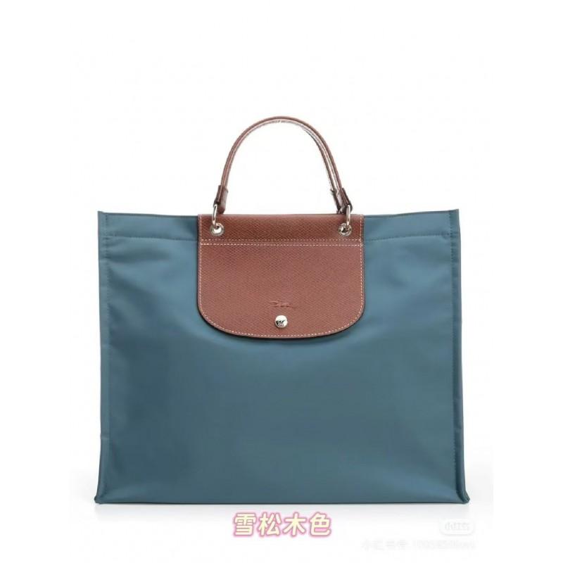 Large Laptop Tote Bag Women Men Soft Genuine Leather Handheld Briefcase With Multi-Compartment Organizer Lightweight