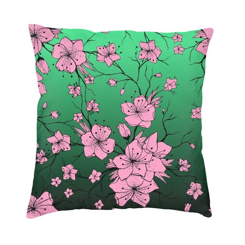Watercolor Sakura Cherry Blossoms Pillow Case 40X40Cm Home Decoration Japanese Floral Modern Cushion Cover Car Pillowcase