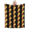 Funny S-Simpsons Cartoon Warm Cozy Blanket  Print Camping Bedding Throws Outdoor Flannel Bedspread Sofa Bed Cover
