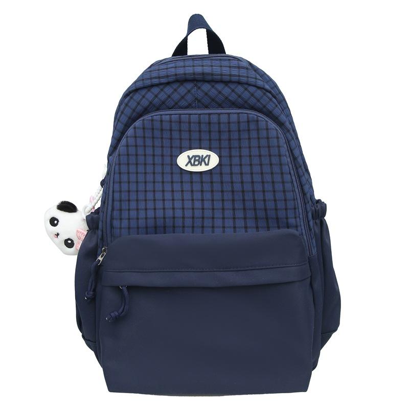 Schoolbagins Style Japanese Plaid Backpack Niche, Junior High School Girls, High School Students, Schoolbags, Women's Large-capacity Travel Backpacks