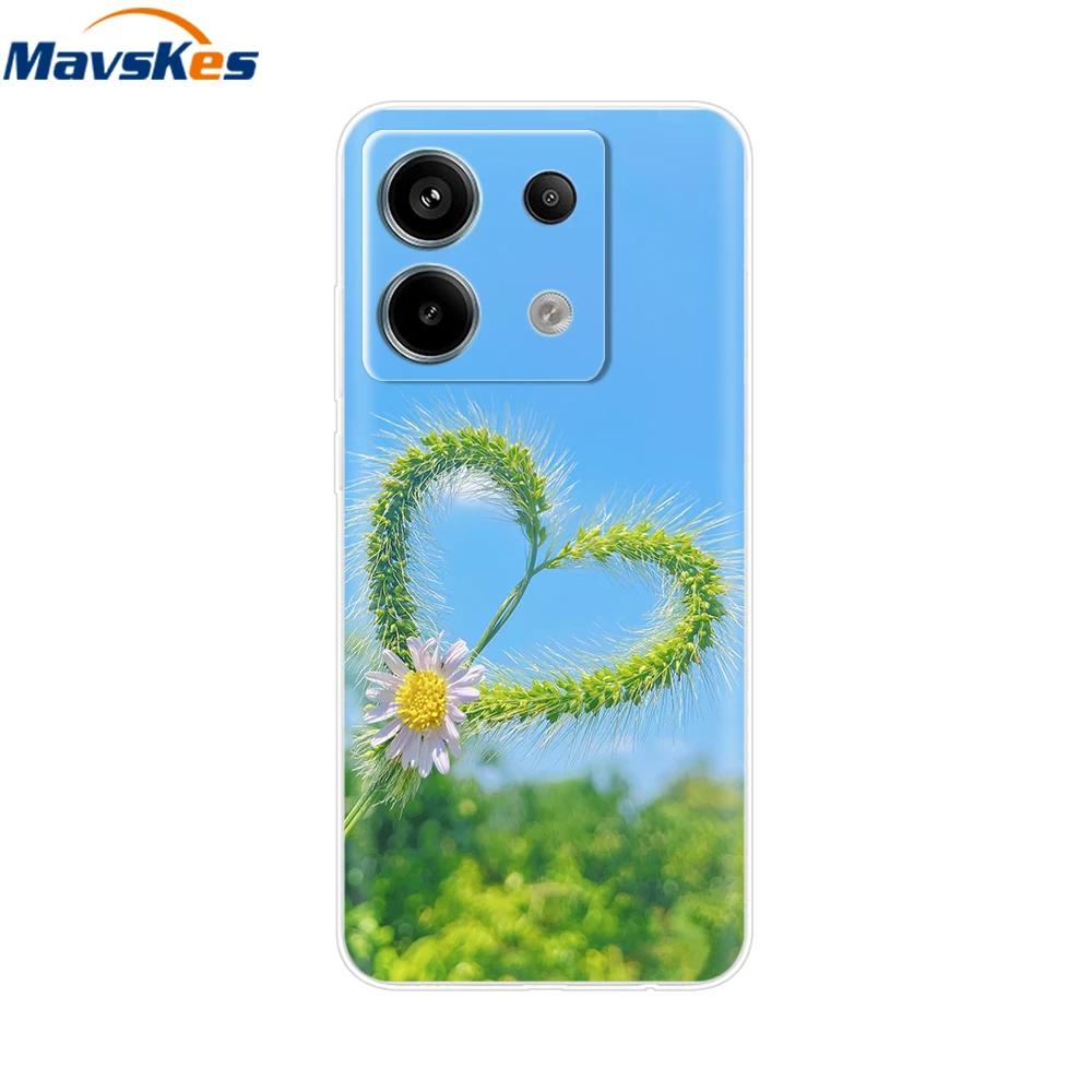Etui do Xiaomi Redmi Note 13 Pro 5G Urocze Serduszko Miłości Silikonowe Miękkie Pokrowiec na Telefon Dla Redmi Note 13 5G Coque Etui Redmi Note13 Przezroczyste