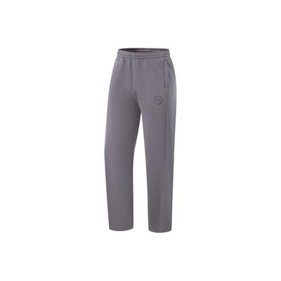 Li Ning Wade Series Loose Simple Fleece Mid Waist Letter Versatile Sports Sweatpants Men Bottoms AKLV691-1