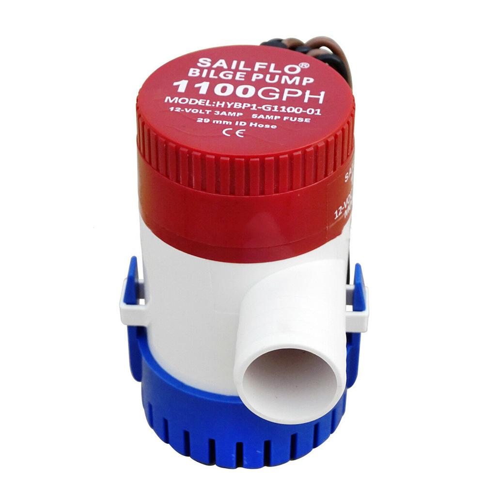 1100 GPH 12V/24V Marine Boat Bilge Water Pump Submersible for Yacht RV SPA Pool