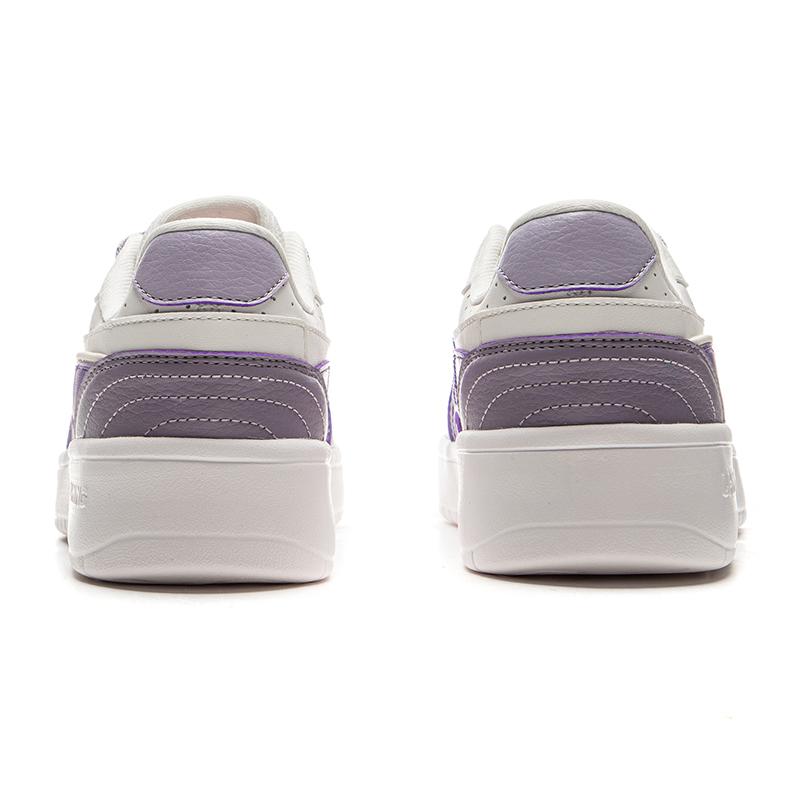 Li Ning Yuan Bao Fashion Comfortable Versatile Lightweight Breathable Low-Top Skate Shoes Women sneaker White Purple AGCU516-1