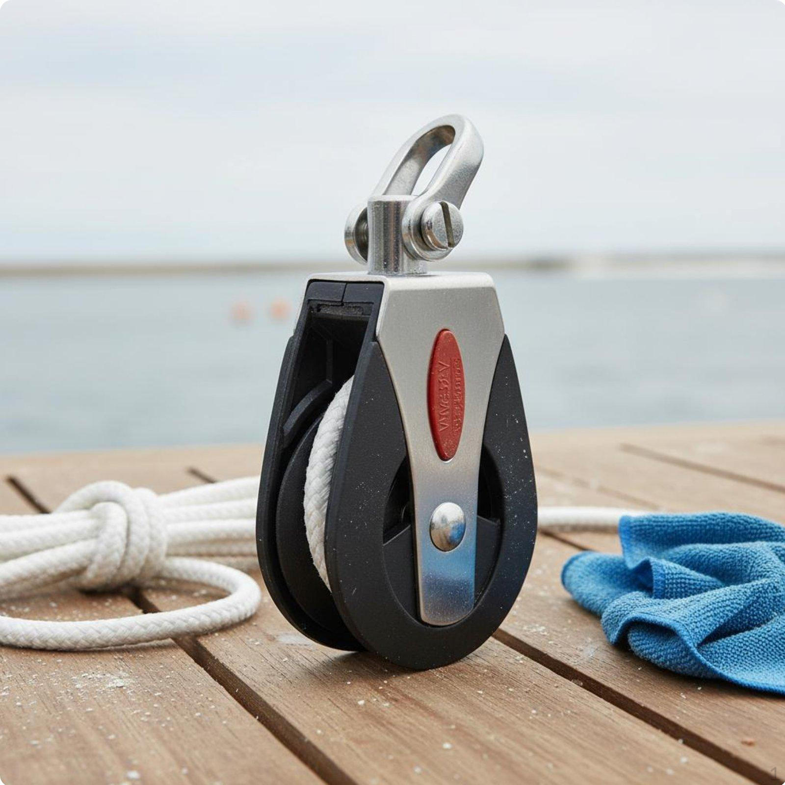 Stainless Steel Nylon Pulley Rustproof Single Sheave Block Marine Hardware for Boat Owners,