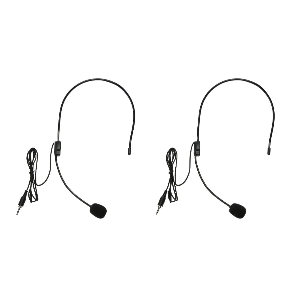 Mini Portable Head Microphone Lightweight Condenser 3.5mm Jack Handsfree Teacher Microphone for Teaching Tour Guide