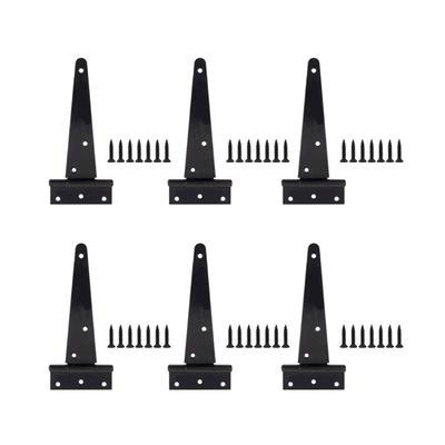 Heavy Type Black T Type Hinges with Mounting Hardware Universals Fit for Cabinet Door Window Sheds Gate