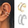 Four Pointed Star Clip Zircon Earrings Suitable Women Without Ear Holes Jewelry Ear Bones Clip Men Luxury Trendy Ear Accessories