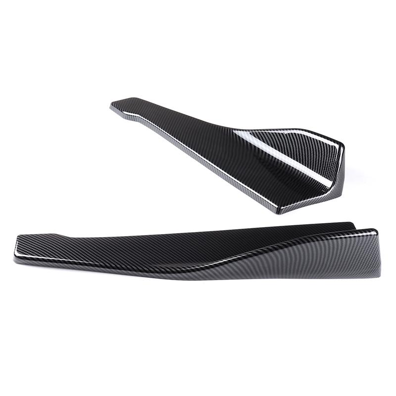 1 Pair Car Rear Bumper Lip Trim Protector Auto Side Skirt Cover Car Corner Bumper Guards With Screws Universal Fit