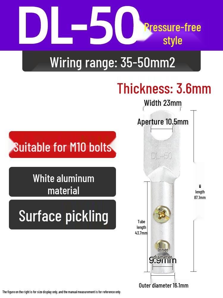 Copper-Aluminum Transition Connector Terminal Block, Quick Wire Connection Tool, No-Press Pipe Butt Connection GTLC