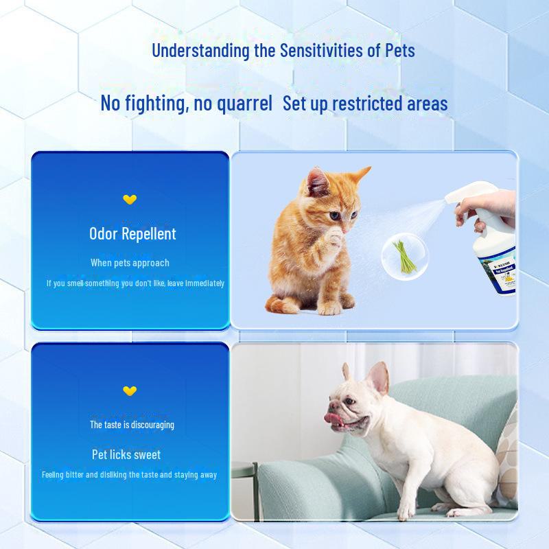 Pet Training Spray: Cat & Dog Repellent for Preventing Scratching, Biting & Urination In Restricted Areas