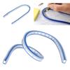 Double Side Plastic Metric Ruler Bendable Soft Measuring Tool Durable Flexible Curve Ruler  Drawing