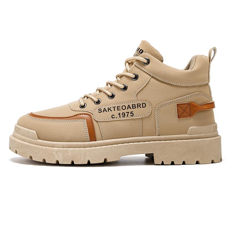 

Новые модные мужские осенне-зимние рабочие ботинки для ходьбы Hithtop из кожи для скейтбординга, повседневные ботинки Martin для студентов 38 дубильная кора