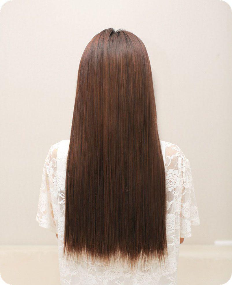 Timeless Design Women Long Straight Hair One Piece Clips In Hair Extensions Full Head Top For Classic Beauty