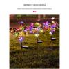 Solar Energy Outdoor Courtyard Four-Color Butterfly Flower Lawn Lamp Garden Decoration Ground Plug-In Landscape Lamp Flower Lamp