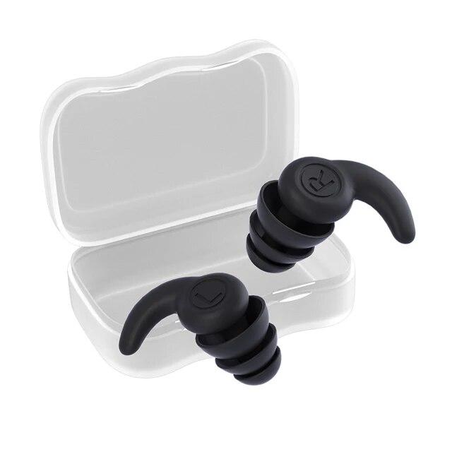 1 Paar Silikon-Ohrstöpsel Geräuschunterdrückung 3 Schichten Schlaf-Ohrstöpsel Reduzierung Schallschutz Leichtgewichtig Tragbar für Sport Schwimmen